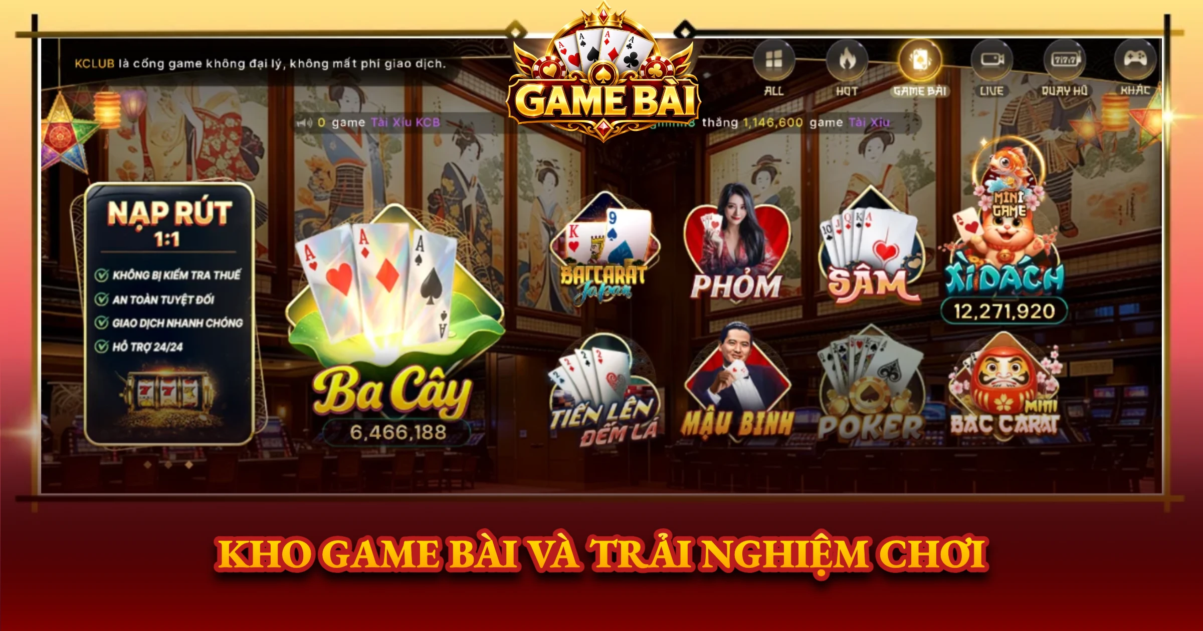Kho Game Bài Và Trải Nghiệm Chơi